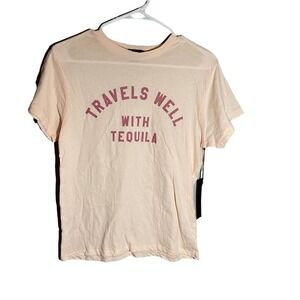 𝅺wildfox Travels Well With Tequila Graphic T-Shirt Size XS NWT